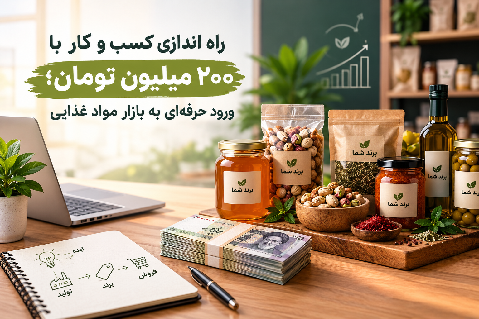 راه اندازی کسب و کار با ۲۰۰ میلیون تومان؛ ورود حرفه‌ای به بازار مواد غذایی