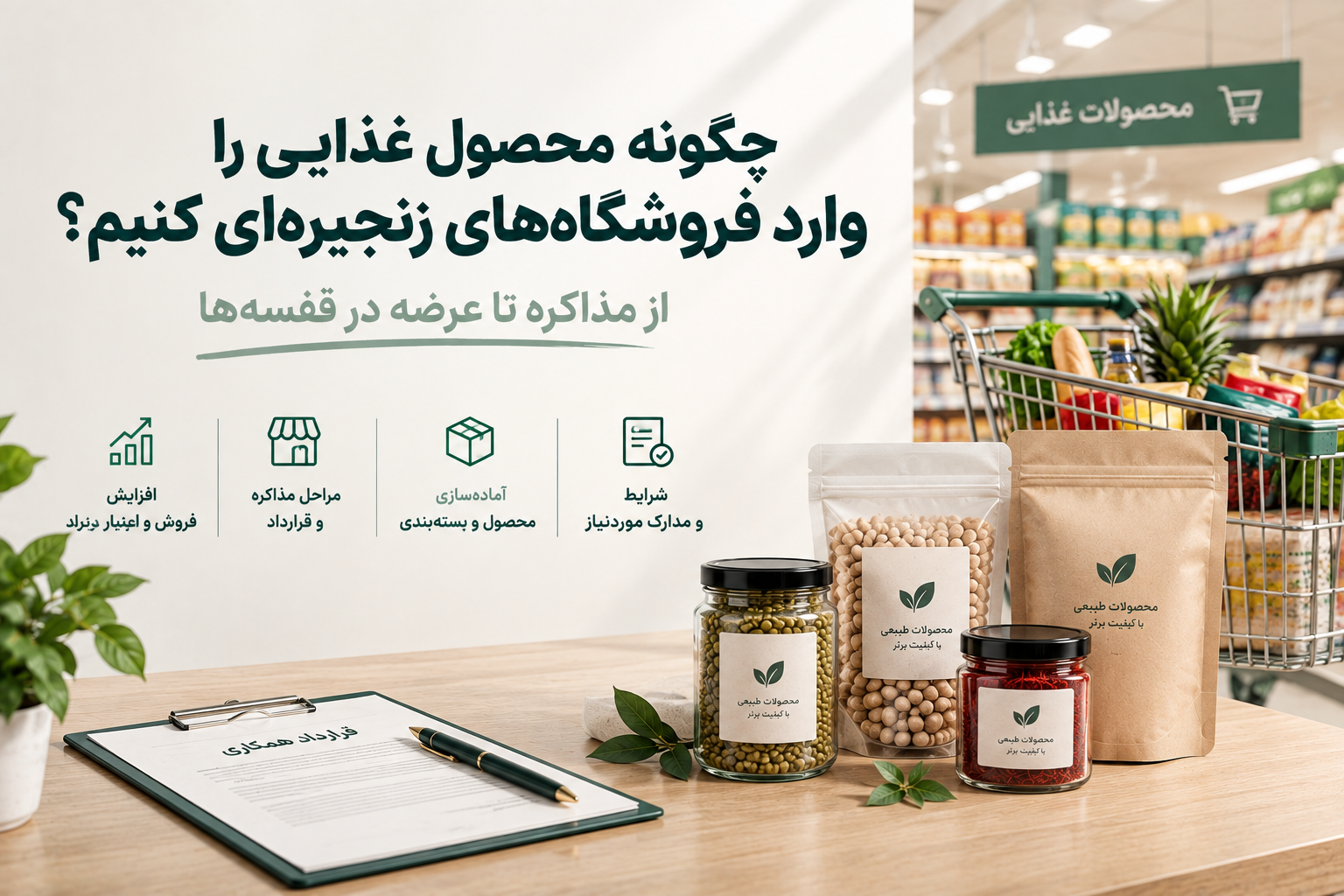 چگونه محصول غذایی را وارد فروشگاههای زنجیرهای کنیم؟