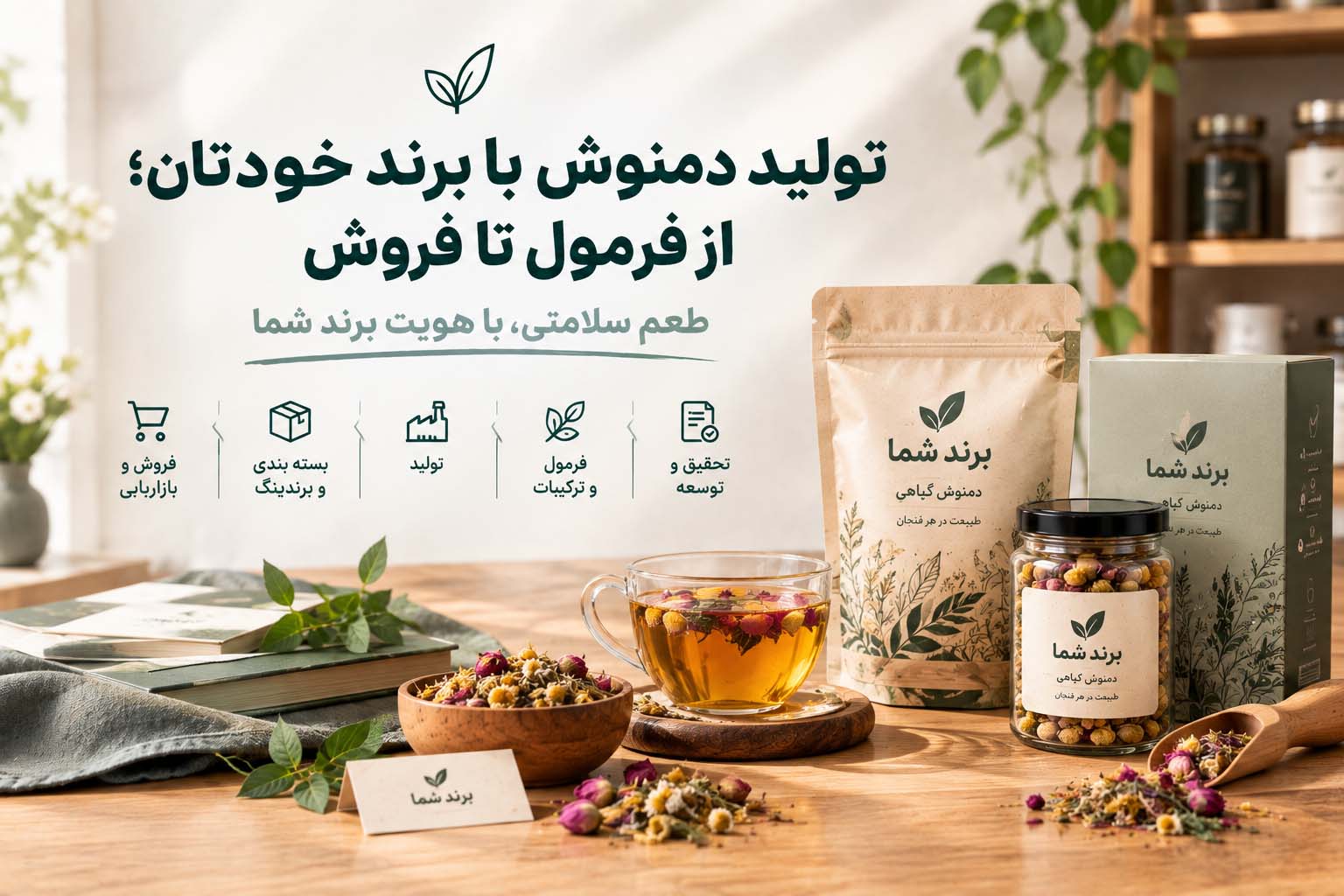 تولید دمنوش با برند خودتان؛ از فرمول تا فروش