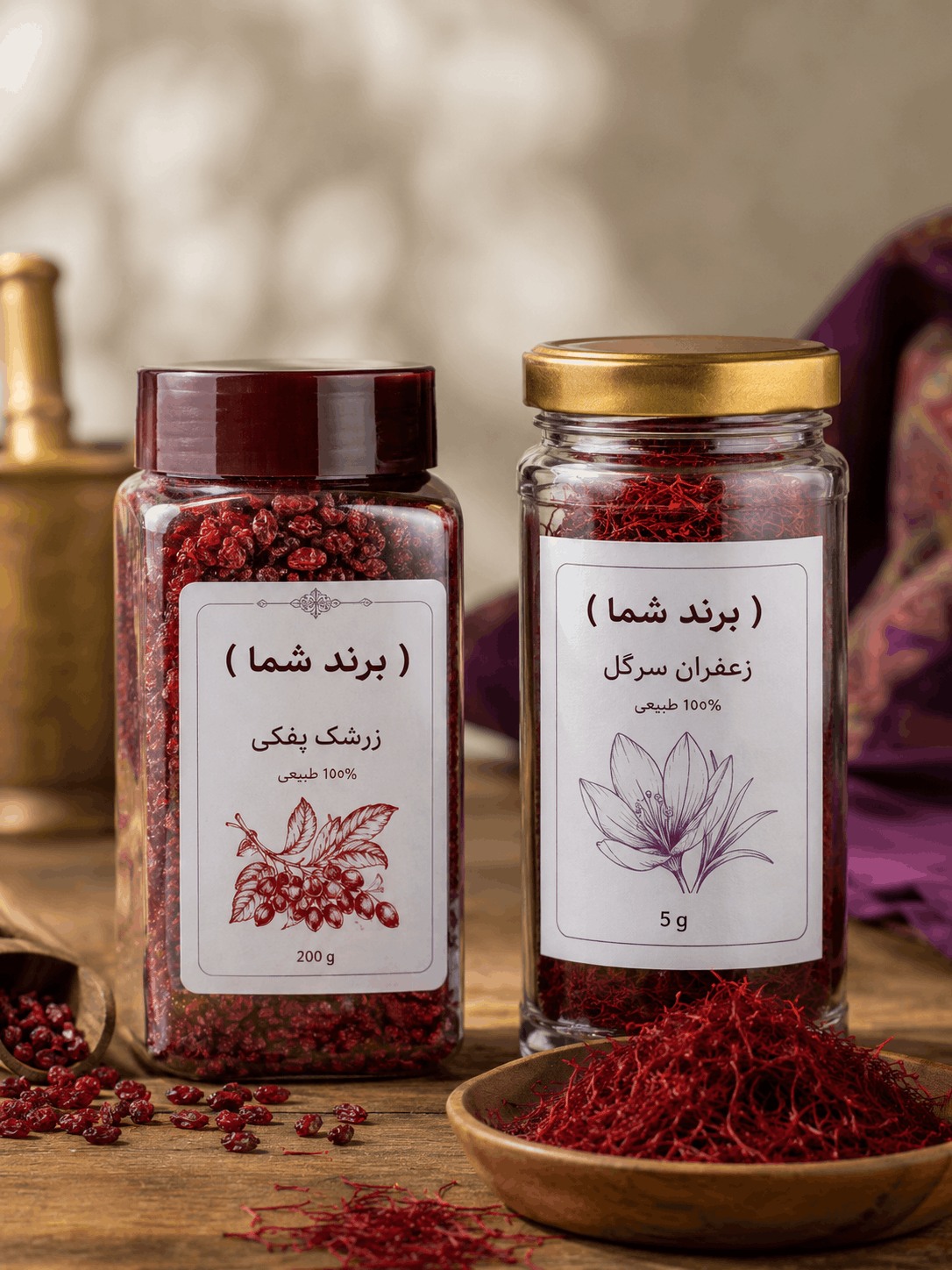 محصول غذایی با برند شما